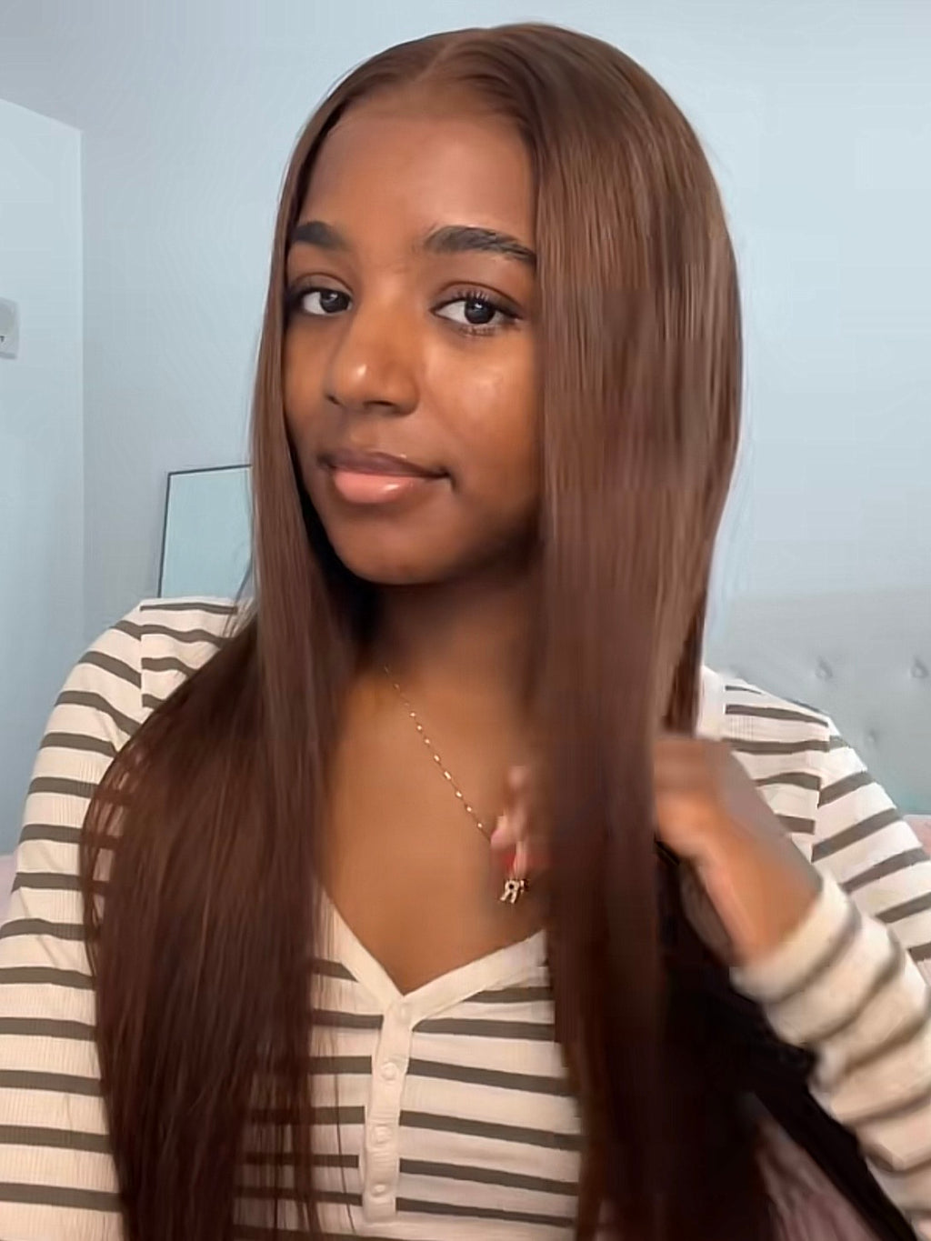 MSCOCO Glueless Brown Wig